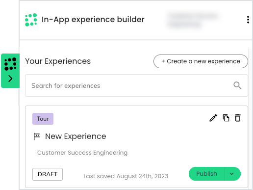 Create an in-app experience – Totango