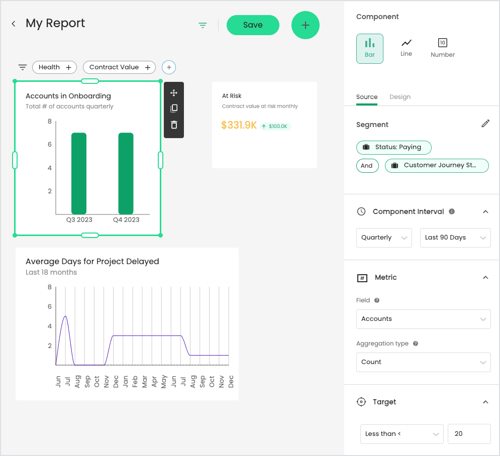 Manage custom reports with Report Builder – Totango